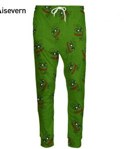 Raisevern Fashion 3D Pepe The Frog Joggers Pants Men/Women Funny Cartoon Sweatpants Trousers Elastic Waist Pants Dropship