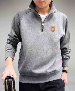 Man Hoodies 3Xl Casual Long Sleeve Autumn Spring Stand Men Sweatshirts Loose Fashion Solid Color Male Clothing A3418