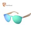 HU WOOD Men Mirror Lenses Wooden Sunglasses Multi Color woman Sunglasses For Unisex Driving Rimless Sun Glasses GR8013