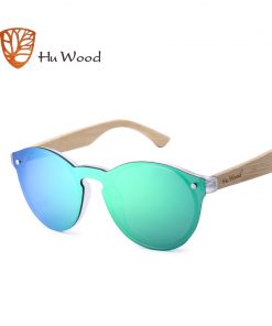 HU WOOD Men Mirror Lenses Wooden Sunglasses Multi Color woman Sunglasses For Unisex Driving Rimless Sun Glasses GR8013