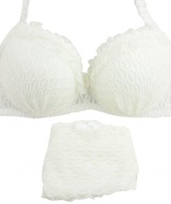2017 Women Lingerie Sets Ruffle Push Up Bra and Panty Set Lace Underwear 3/4 Cup Underwired Bras