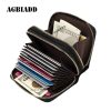 Women Wallets Genuine Leather Double Zipper Card Wallet 586-39 Small Purse for Female Wallet Women Carteira Feminina Card Holder