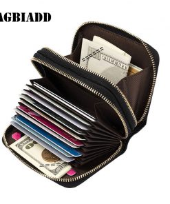 Women Wallets Genuine Leather Double Zipper Card Wallet 586-39 Small Purse for Female Wallet Women Carteira Feminina Card Holder