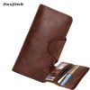 2019 Men's Wallets Genuine Leather Phone Cases Card Holder Wallet Vintage Long Clutch Coin Purse Pocket for Man