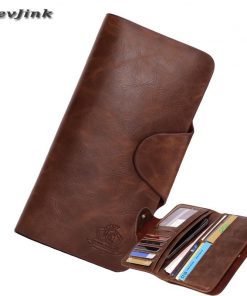 2019 Men's Wallets Genuine Leather Phone Cases Card Holder Wallet Vintage Long Clutch Coin Purse Pocket for Man