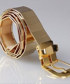 The new 2015 men cool fashion all metal alloy belts Men leisure pin buckle metal belts / silver golden Black Men and women belts