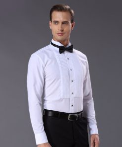 New Arrival fashion cotton men's shirts long sleeve pure color male tuxedo shirt DARO883 camisas hombre