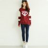 NEW Fashion Women bigbang kpop red collar members or VIP gd top hood hoody d-lite k-pop plus size hooded coat Women Sweatshirts