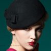 Fashion women's HAT autumn and winter vintage bow woolen fedoras cap beret for party lady's cap