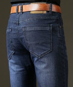 Summer Business Men Jeans 2017 New Designer Thin Jeans Men Pants Brand Regular Straight Denim Trousers Homme Plus Size 28-38