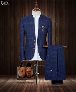 MS50 2017 Standard Collar Classic Custom Made Men suit Blazers Retro gentleman style tailor made slim fit wedding suits for men