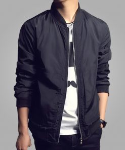 New Arrival Spring Men's Jackets Solid Fashion Coats Male Casual Slim Stand Collar Bomber Jacket Men Outerdoor Overcoat M-XXXXL