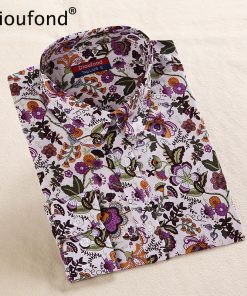 Dioufond Floral Shirts Women Blouses Blouse Cotton Blusa Feminina Long Sleeve Shirt Women Tops And Blouses 2016 New Fashion 5XL