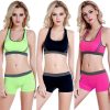 HimanJie Women Sportswear Tank Top Breathable Seamless Sports Bras and Stretch Shorts For Running Fitness Gym Workout Yoga Sets