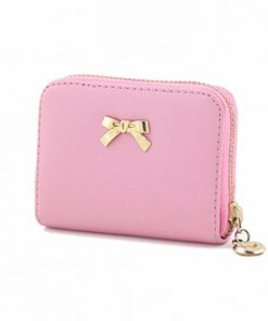 Women Wallets 2019 Bowknot Zipper Coin Purse Wearable Short Wallet Handbag Female Wallet Women Clutch Purses Carteira Feminina
