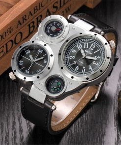 Oulm Men Watches Antique Male Quartz Watch Top Brand Luxury Sport Wristwatch Man Casual Leather Strap Watch relojes hombre