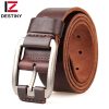 DESTINY Men Belts Male Genuine Leather Strap Luxury Designer Fivela Cowboy Ceinture Homme High Quality Jeans Belt Metal Buckle