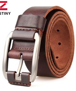 DESTINY Men Belts Male Genuine Leather Strap Luxury Designer Fivela Cowboy Ceinture Homme High Quality Jeans Belt Metal Buckle
