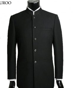 Men Suit Sets Chinese Tunic Suits Stand Collar Classic Suit Blazer Brand Design Business Formal Male Cotton Suit Sets Y0470