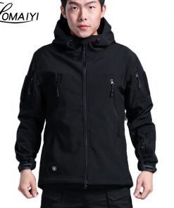 LOMAIYI Shark Skin Waterproof Military Men Jacket Army Style Camouflage Men's Winter Windbreaker Warm Tactical Jackets,AM124