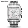 MEGIR Original Luxury Men Watch Stainless Steel Mens Quartz Wrist Watches Business Big Dial Wristwatches Relogio Masculino 2018