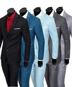 (Jacket+Pants+Vest)2019 Men Suits Brand business Blazers Jacket Formal Dress Men Suit Set Male Wedding Groom Tuxedos three-piece