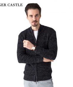 TIGER CASTLE Men Fashion Wool Sweater Male Knitted Cardigan Fashion Mens Sweaters Spring Autumn Leisure Sweater for Men