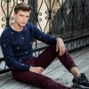 AIRGRACIAS 2017 New Autumn Fashion Brand Casual O-Neck Sweater Creative Floral Pattern Thin Wool Mens Sweaters Mens Pullovers