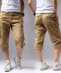 ICPANS Casual Shorts Regular Solid Pockets Khaki Black Cotton Shorts Men Cargo Shorts Men Army Men's Shorts