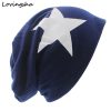 LOVINGSHA Fashion Brand 2019 Autumn And Winter Hats For Women Big Star Thin Knitted Hat Skullies And Beanies Women Hat A46