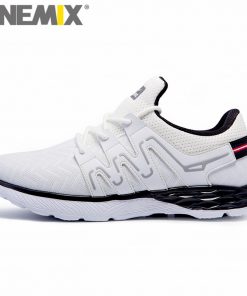 ONEMIX Men Running Shoes Athletic Trainers Women White Black Zapatillas Sports Shoe Cushion Outdoor Walking Sneaker