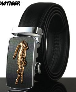 WOWTIGER Belt Man Hot Fashion Cowhide Leather men Designer Luxury Famous High quality Automatic buckle men Belts for men