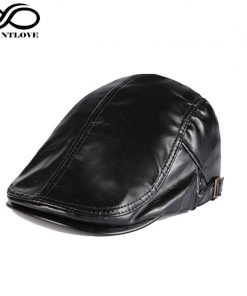 LUCKYLIANJI Women Men Fashion PU Casquette Artist Painter Gangster Beret Cap Newsboy Travel Cabbie Gatsby Hat