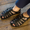Rome Style Vietnam Men Sandals High Quality 2017 New Design Summer Casual Shoes For Boy Toe Cover Fashion Flat Man Sandals Black