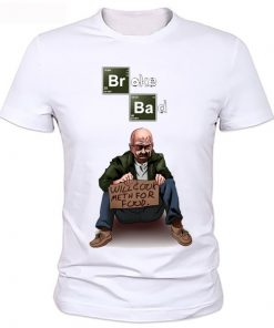 Men T-shirt BREAKING BAD Los Pollos Hermanos Cotton Short Sleeve Round Neck Tops Tees Fashion T shirt Breaking bad T shirt BRBA