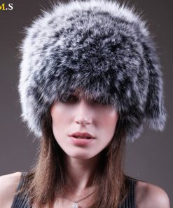 Ladies Real fox fur hats 100% natural Fox fur hat winter new women's hats fashion women genuine fox fur knitted cap