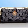 KUJING wallet high quality fashion Lingge women wallet free shipping crown patent leather multi-card bit cheap casual wallet