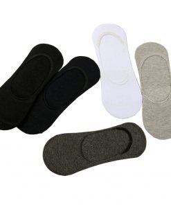 5 Pairs Men's Cotton Slipper Socks Low Cut Summer Footwear Invisible Loafer Socks Shoe Liners Footsie 39-43 One Size 043-772