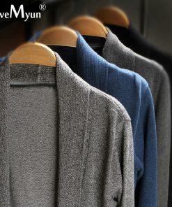 2019 autumn winter new fashion mens casual coat thin knitwear clothing Long men Sweater Slim Knitted Cardigan Cloak