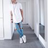 Man Si Tun Solid Color Curve Hem Casual Mens T-shirt Longline 2019 Summer Hip Hop T shirt Extended Street Tee Shirts for Men