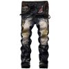 Men jeans 2019 new high quality holes jeans men Casual straight ripped jeans for men embroidery denim trousers jeans