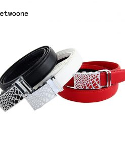 New Fashion Genuine Leather Women Belt Waist Automatic Buckle Belt High Quality Leather Belts Female Strap Waist Plus Size 135