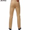 Men Jeans Straight Casual Jeans Fashion Design Men Pants White Blue Red L9761