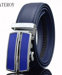 [PATEROY] Designer Belts Men High Quality Genuine Leather Belt Mens Belts Luxury Ceinture Homme Luxe Marque Blue Automatic Kemer