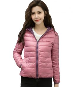 2019 Autumn Winter Women Jacket Double Side Wear Light Thin White Duck Down Female Coat Fashion Women's Outwear Ladies Jackets
