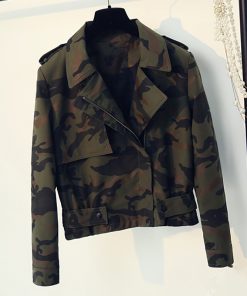 Fashion Women Jacket and Coats Free Shipping Military Printed Women Clothes European and American Style Spring Coat Fashion C486