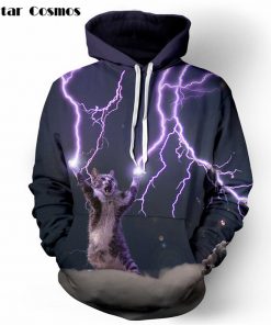 PLstar Cosmos Thundercat Sweatshirt cat lightning thunder 3d hoodie Women Men Sweatshirts harajuku hooded Casual Sweats