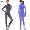 BINAND New Women's Yoga Sets Fitness Sportswear Suits Long Sleeve Yoga Shirts Running Gym Yoga Top And Elastic Slim Pants 1 Set