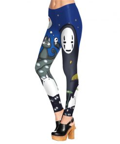 Cartoon Comic Spirited Away Totoro Legins Cute Leggins Miyazaki Printed Women Leggings