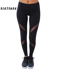 CHRLEISURE Sexy Women Leggings Gothic Insert Mesh Design Trousers Pants Big Size Black Capris Sportswear New Fitness Leggings